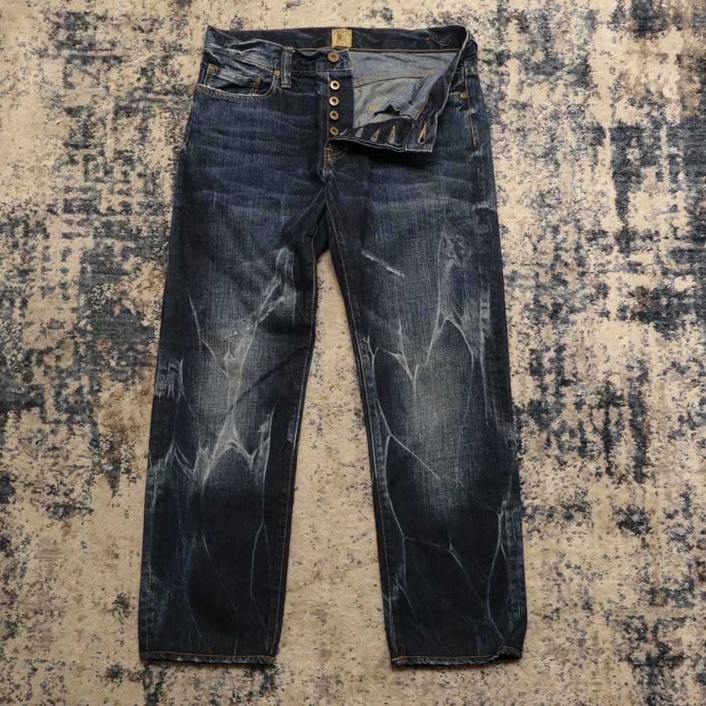 PRPS Rambler Lightning Spiderweb Bleed Wash Denim Japanese Jeans Pants